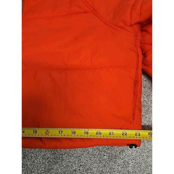 Nike Sportswear Air Puffer Coat Cropped Cinched Waist Red Orange Women’s Size M - Picture 11 of 12